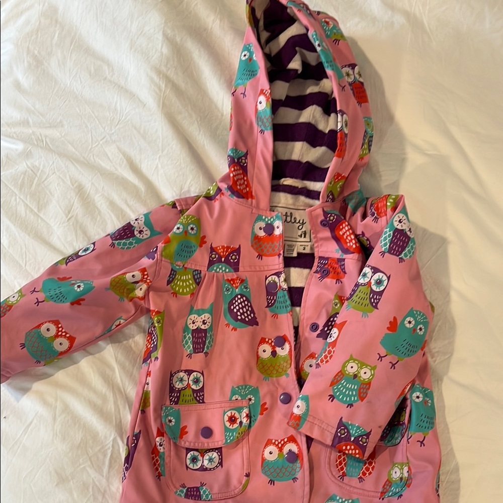 Hatley Owl Print Raincoat size 2